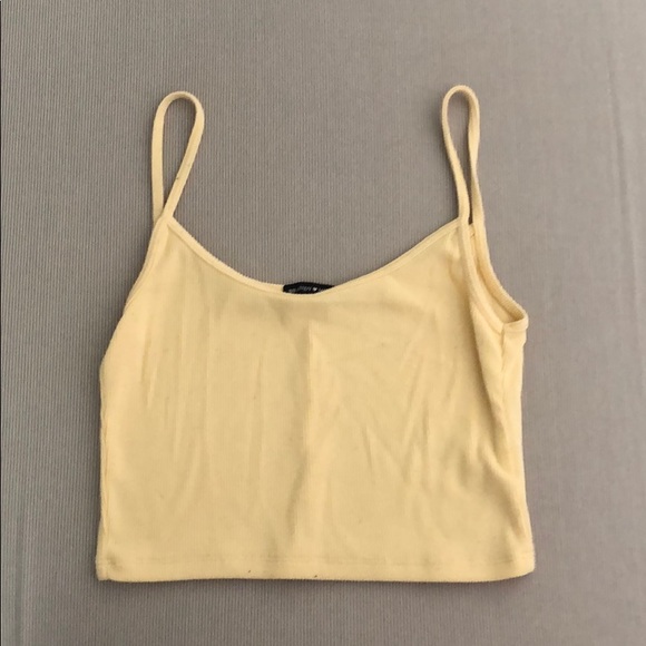 yellow crop tank top